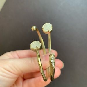 Kendra Scott gold bracelet set of two/ iridescent drusy